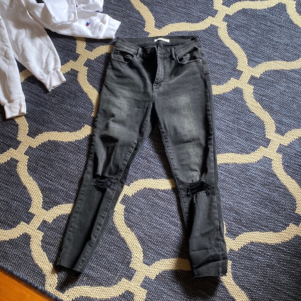 Pacsun high waisted knee ripped jeans